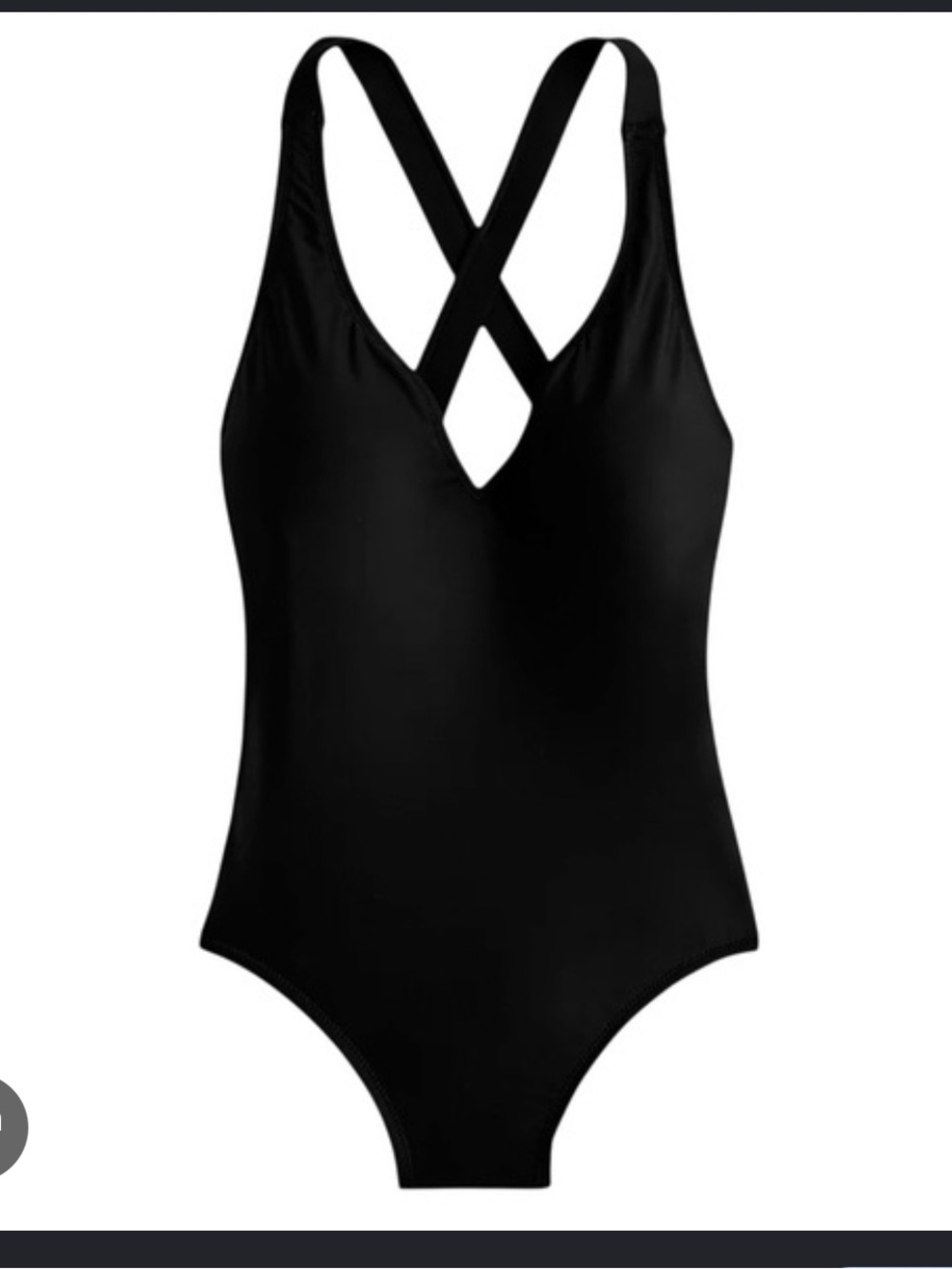 J. Crew Black Cross-Back One-Piece Swimsuit